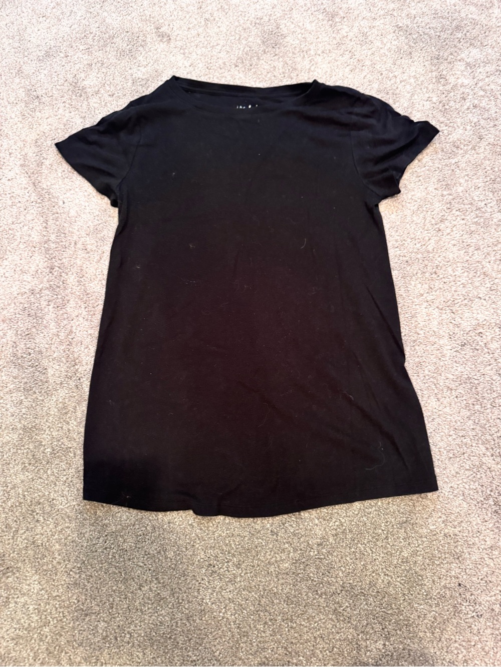 Classic Black Maternity Women's Crew Neck Tee